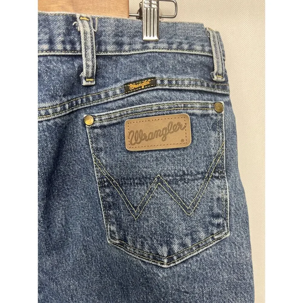 Wrangler Jeans Mens 40x30 Blue George Strait Cowboy Cut Western - Picture 4 of 9